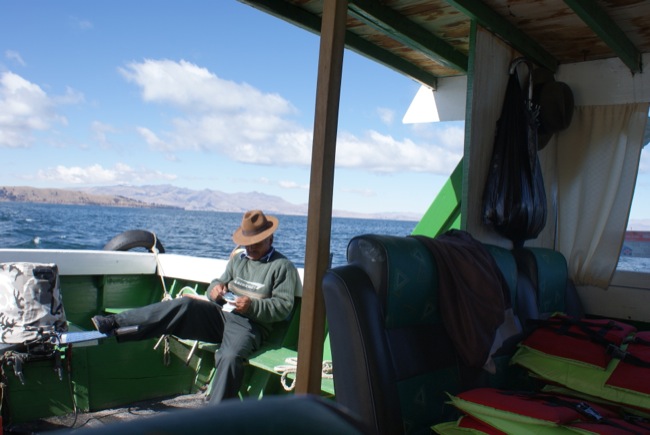 Steuermann Titicacasee Bolivien